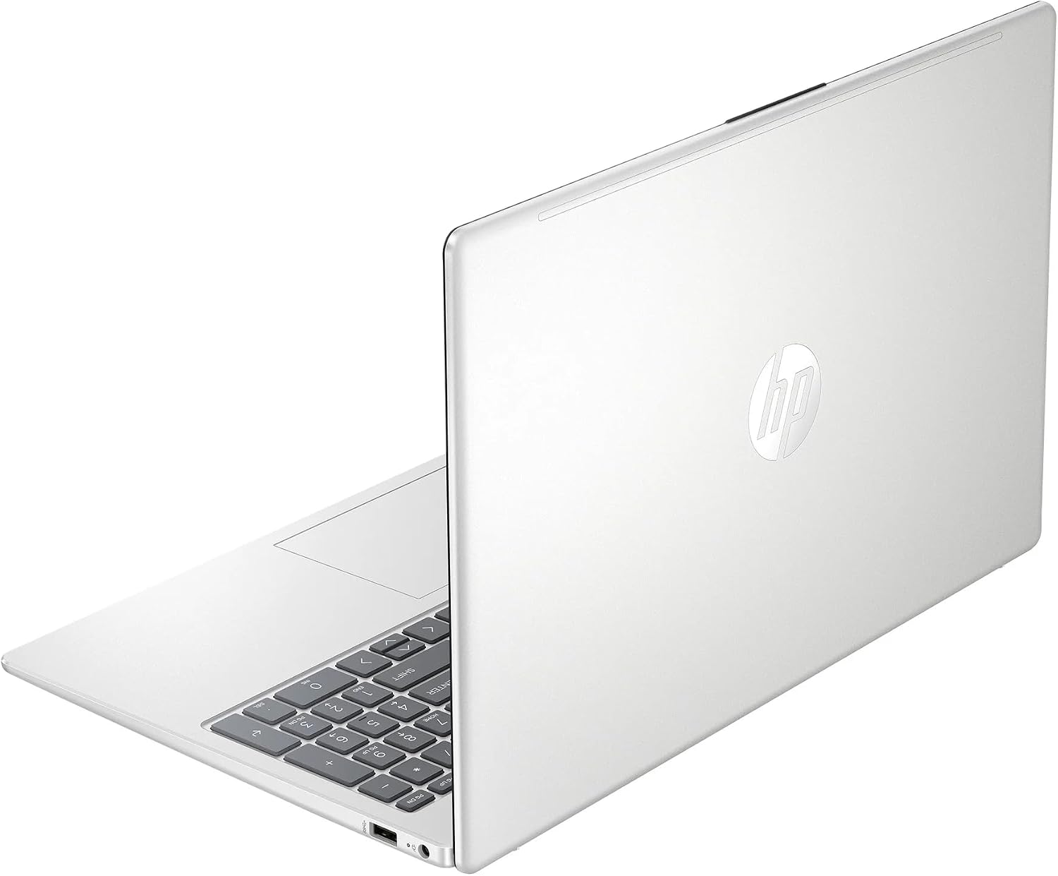 HP 15.6 inch FHD IPS Windows Laptop AMD Ryzen 5 7520U, 8GB LPDDR5 RAM, 512GB PCIe NVMe M.2 SSD Natural Silver, Windows 11 Pro, Free Lifetime Microsoft Office 2024 (Ryzen 5-7520U)