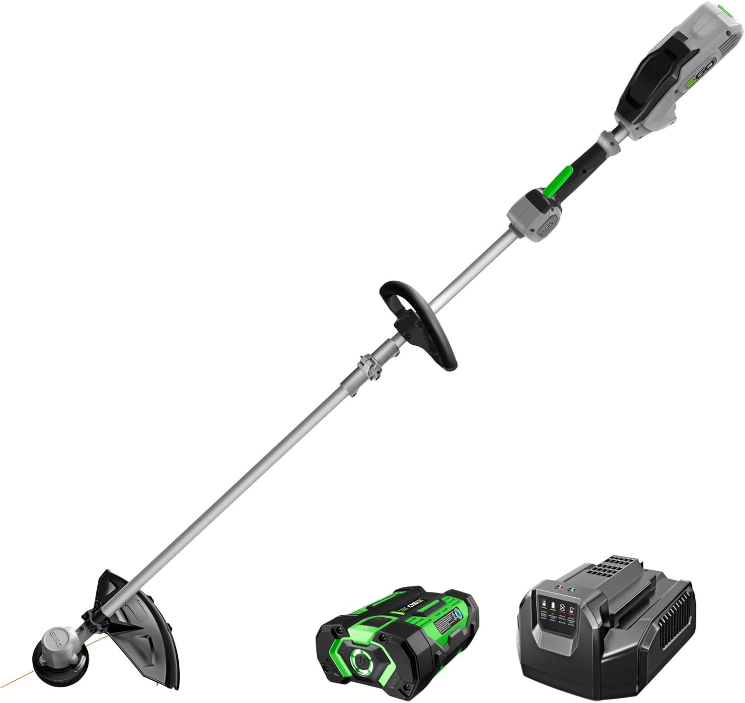 EGO POWER+ String Trimmer, Battery Powered, 15' Trimmer for Weeds and Grass with Rapid Reload, Split Shaft, Includes 56V 2.5Ah Battery and Charger - ST1502SA
