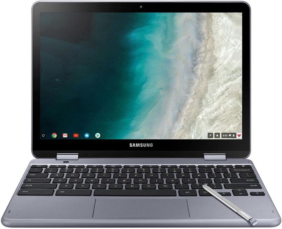 Samsung Chromebook Plus V2, 2-in-1, 4GB RAM, 32GB eMMC, 13MP Camera, Chrome OS, 12.2', 16:10 Aspect Ratio, Stealth Silver (XE521QAB-K01US)