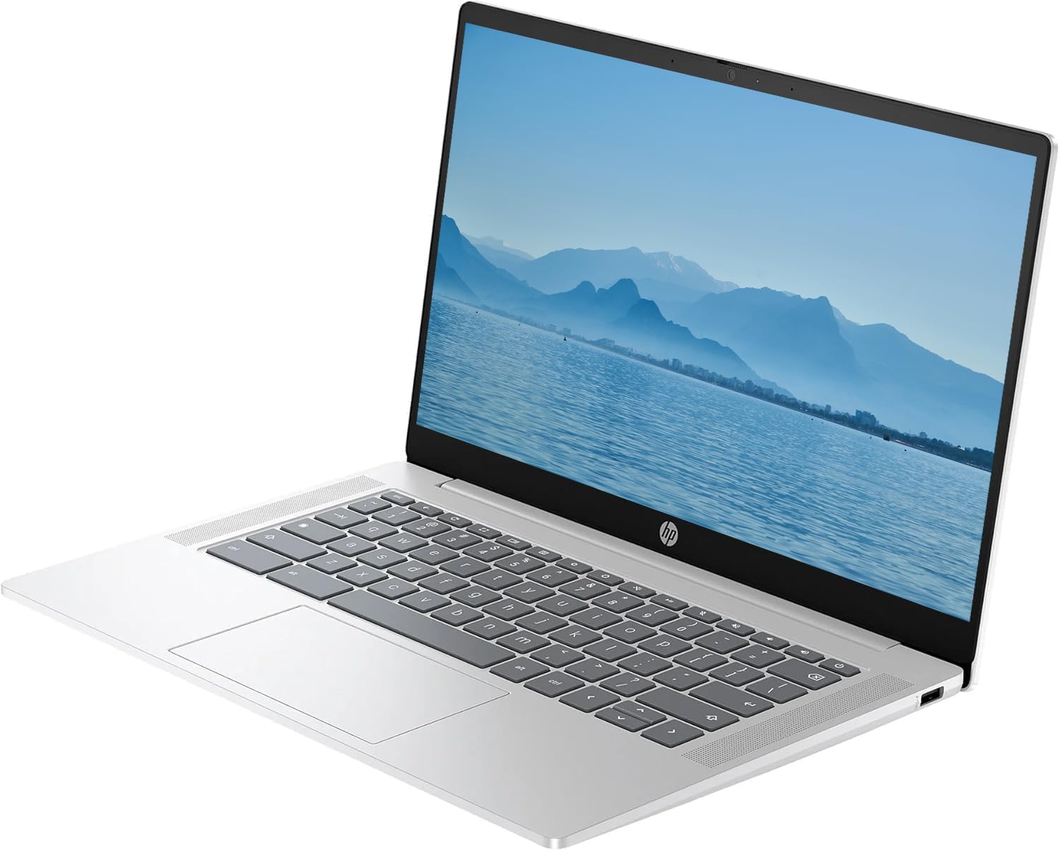 HP 2026 Lightweight Portable Chromebook, 14'' HD IPS Display, Intel Quad-Core N Processor Up to 3.70GHz, 4GB DDR5, 128GB SSD Storage, Ultra-Fast 6th Gen WiFi, Chrome OS, Pastel Silver, Renewed
