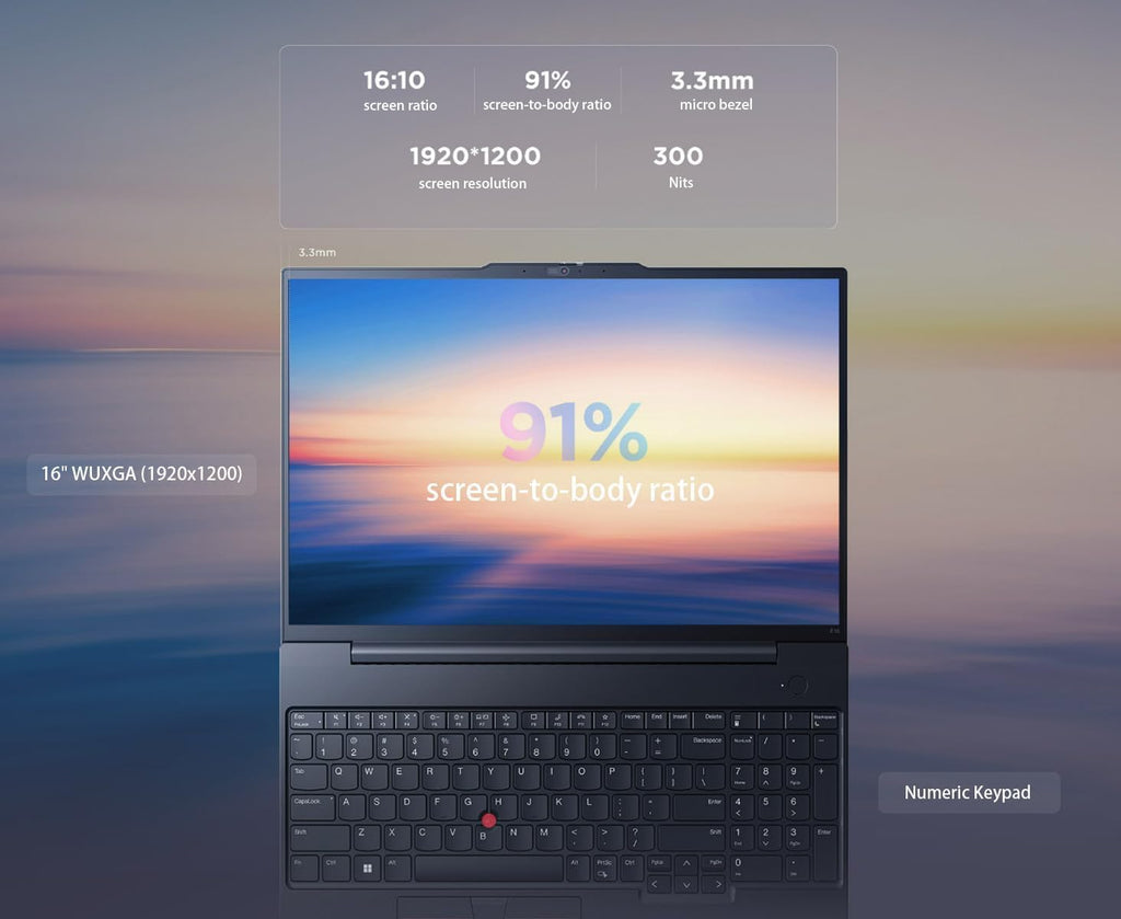 Lenovo Thinkpad E16 Gen 2 Business Laptop 16.0' IPS WUXGA Display (AMD Ryzen 5 7535U, 16GB DDR5, 512GB PCIe SSD, Backlit KYB, Fingerprint, WiFi 6E, BT 5.3, Win 11 Pro) w/DKZ Hub