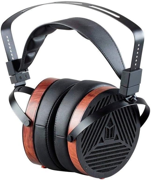 Monolith Over Ear Planar Magnetic Headphones - With 106mm Driver, 50 Ohm, 10 Watt Maximum Power Handling, Open Back Design, Comfort Ear Pads For Studio/Professional, Black/Wood