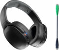 Skullcandy Crusher Evo Wireless Bluetooth Headphones with Extra USB-C Charging Cable, Multi-Sensory Bass, Noise Isolating Over-Ear Fit, 40 Hours Battery, Microphone for iPhone Android - True Black
