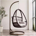 Home Rattan Chairs- Hanging Basket Hammock Indoor Household Rocking Chair Balcony Hanging Basket Chair Leisure Outdoor Courtyard Rocking Basket Swing Hanging Chair Patio Lounge Chair