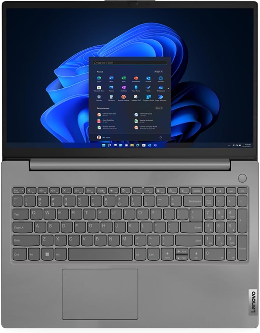 Lenovo Laptop V15 for Business, Home, Student (15.6' FHD Anti-Glare, Intel i7-1255U, 40GB RAM, 1TB SSD), Numeric Keypad, Webcam w/Shutter, Type-C, RJ-45, Wi-Fi, Win 11 Pro w/AI Copilot, Grey