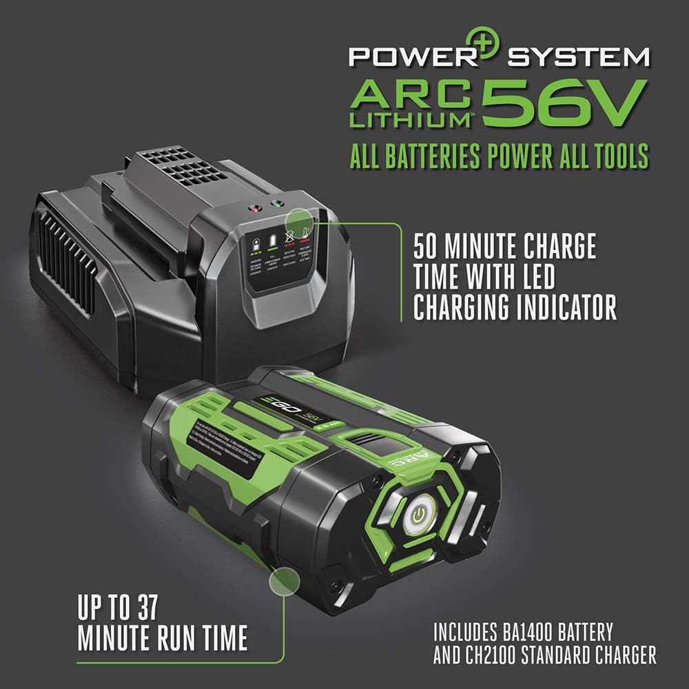 EGO POWER+ String Trimmer, Battery Powered, 15' Trimmer for Weeds and Grass with POWERLOAD and Carbon Fiber Split Shaft, Includes 56V 2.5Ah Battery and Charger - ST1521S