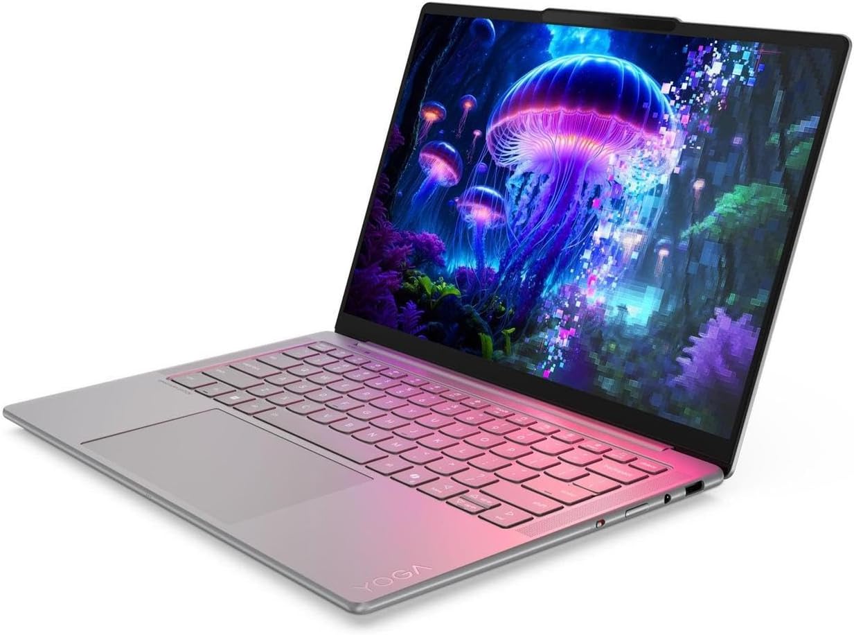 Lenovo Slim 7i Aura Edition Laptop with Intel Core Ultra 5 226V Processor, 14' Touchscreen OLED 400nits Display, 16 GB LPDDR5X-8533MT/s Memory, 1TB Storage, Wi-Fi 7, 5MP RGB+IR Cam, and Win 11 Pro