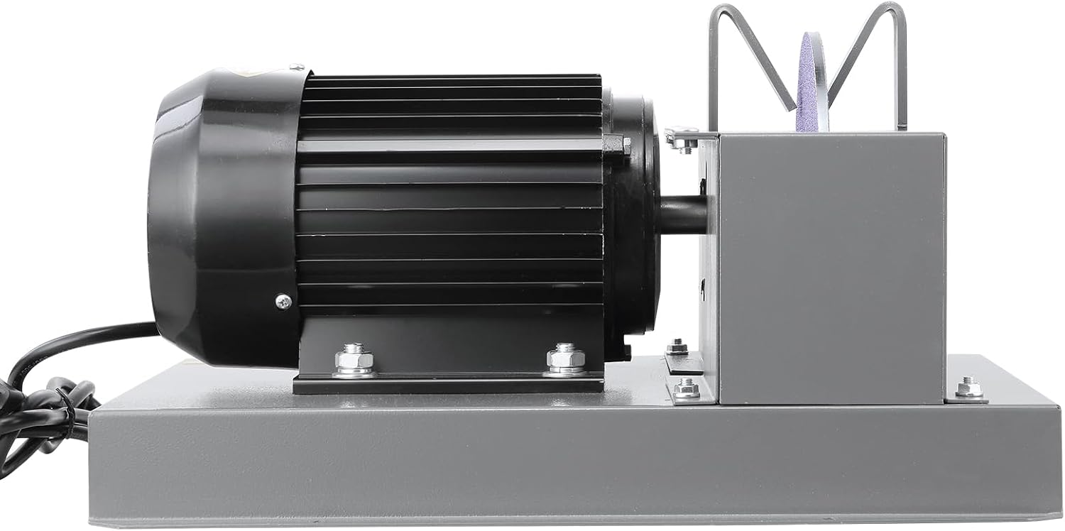 VEVOR Lawn Mower Blade Sharpener - 2/3HP 500W Grinder with 7-inch Ceramic Wheel, Sharpens High/Low Lift, Gator & Flat Blades