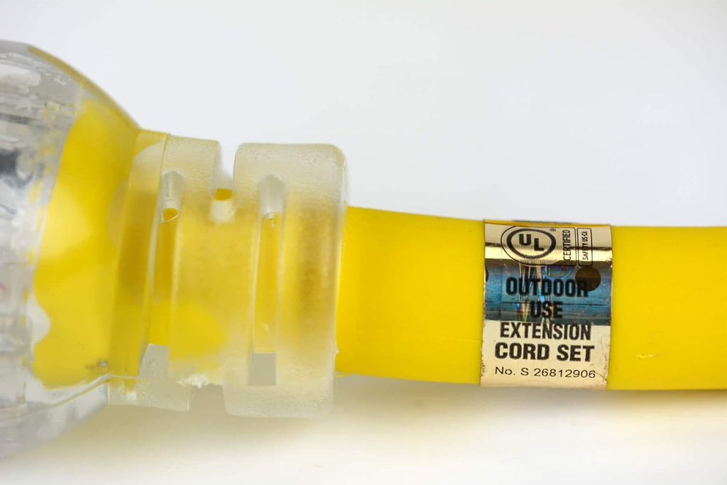 TEMCo 50 ft Extreme Cold Weather L14-30 Generator Extension Cord | 30 Amp 10 Gauge SJEOW with Lighted Plugs | Flexible to -58°F (-50°C) UL Listed - Yellow