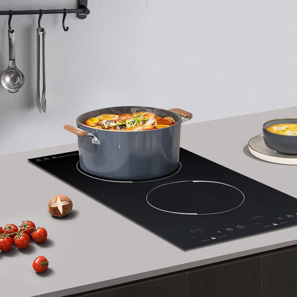 4000W 2 Burners Double Induction Cooktop 110V Portable Induction Cooktop Electric Cooktop Hot Plate Electric Induction Cooker Stove with LCD Touch Screen Electric Stove Top Burner Electric Countertop