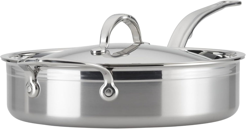ProBond Forged 3.5-Quart Professional Clad Stainless Steel Sauté Pan with Lid