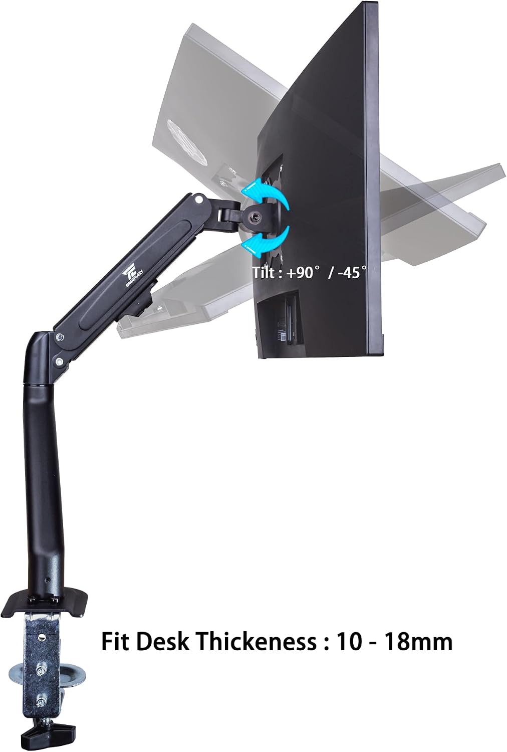 Lenovo ThinkVision 24' FHD IPS Monitor w/ 4ms Response Time, 100 Hz Refresh Rate, VESA Mount (100mm), Flicker Free, HDMI, Black w/DKZ Hub & ErgoFlexy Single Mount Arm