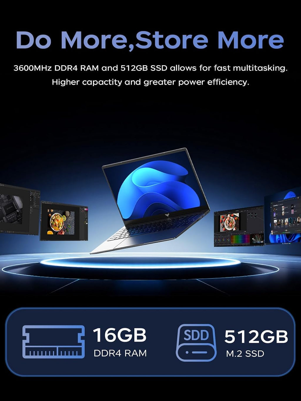 Laptop, 2026 New Laptop Computer with Ιntel 12th Quad-Core Processor(Up to 3.6GHz), 16GB RAM 512GB NVMe SSD, 15.6' FHD Display, Windοws 11/Student/Business Laptop, HDMI, USB3.2, Long Battery Life