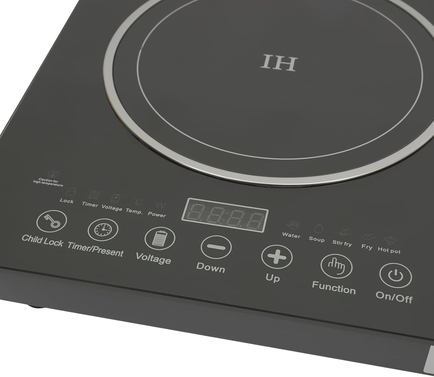 Double Induction Cooktop, 1200W Powerful 2 Burner Independent Controls Cooker 110V Horizontal Electric Stove with 8 Gear Firepower Portable Induction Cooker with Touch Sensor Child Safety Lock