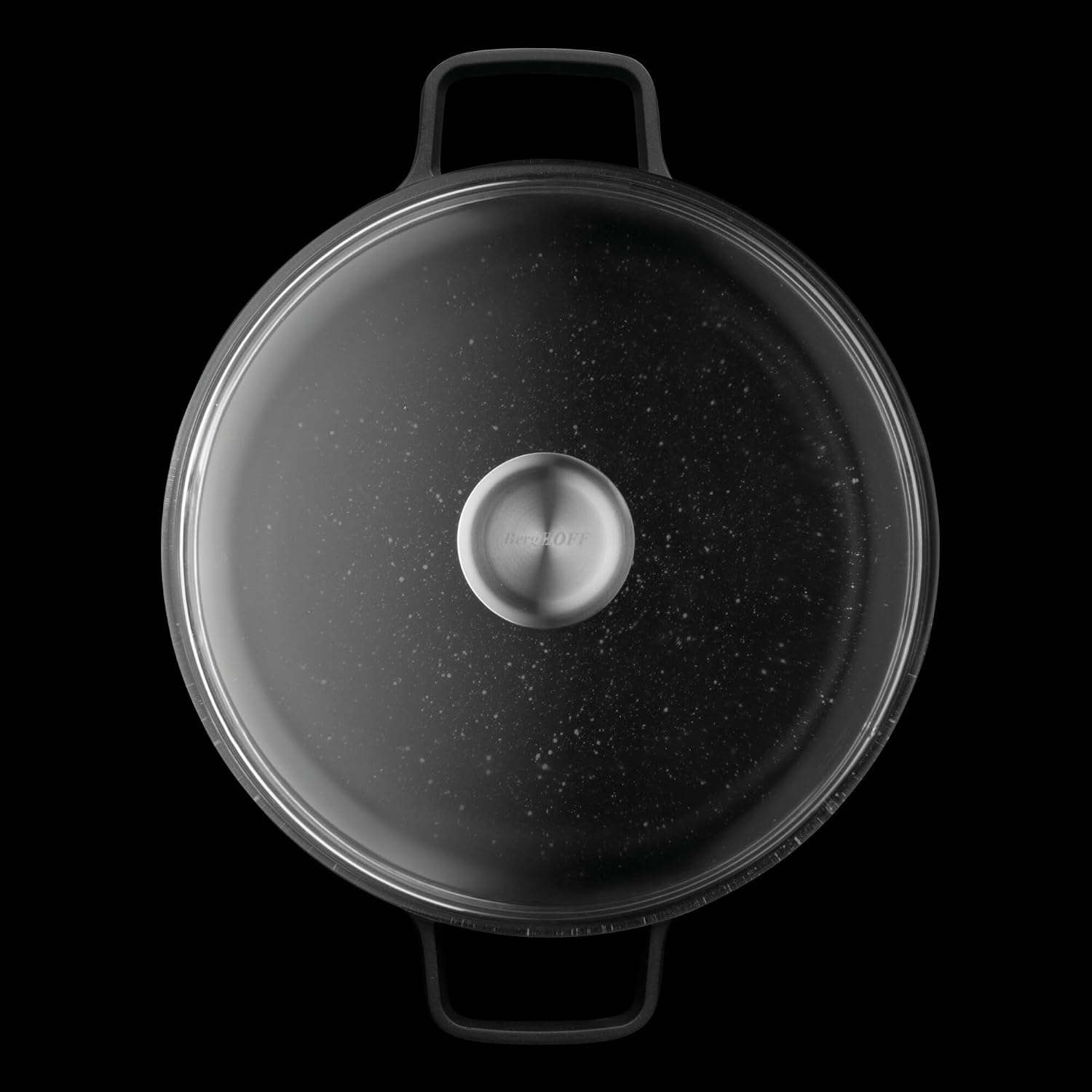 BergHOFF Gem Non-Stick 10' Stockpot 5.2qt., Sturdy 2-Handle, Glass Lid, Ferno-Green, Non-Toxic Coating, Ovensafe