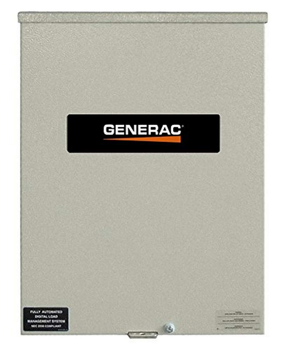 Generac 200-Amp Generator Transfer Switch, Automatic Smart Transfer Switch, 120/240V Single Phase, NEMA 3R Enclosure, Power Management for Standby Generators