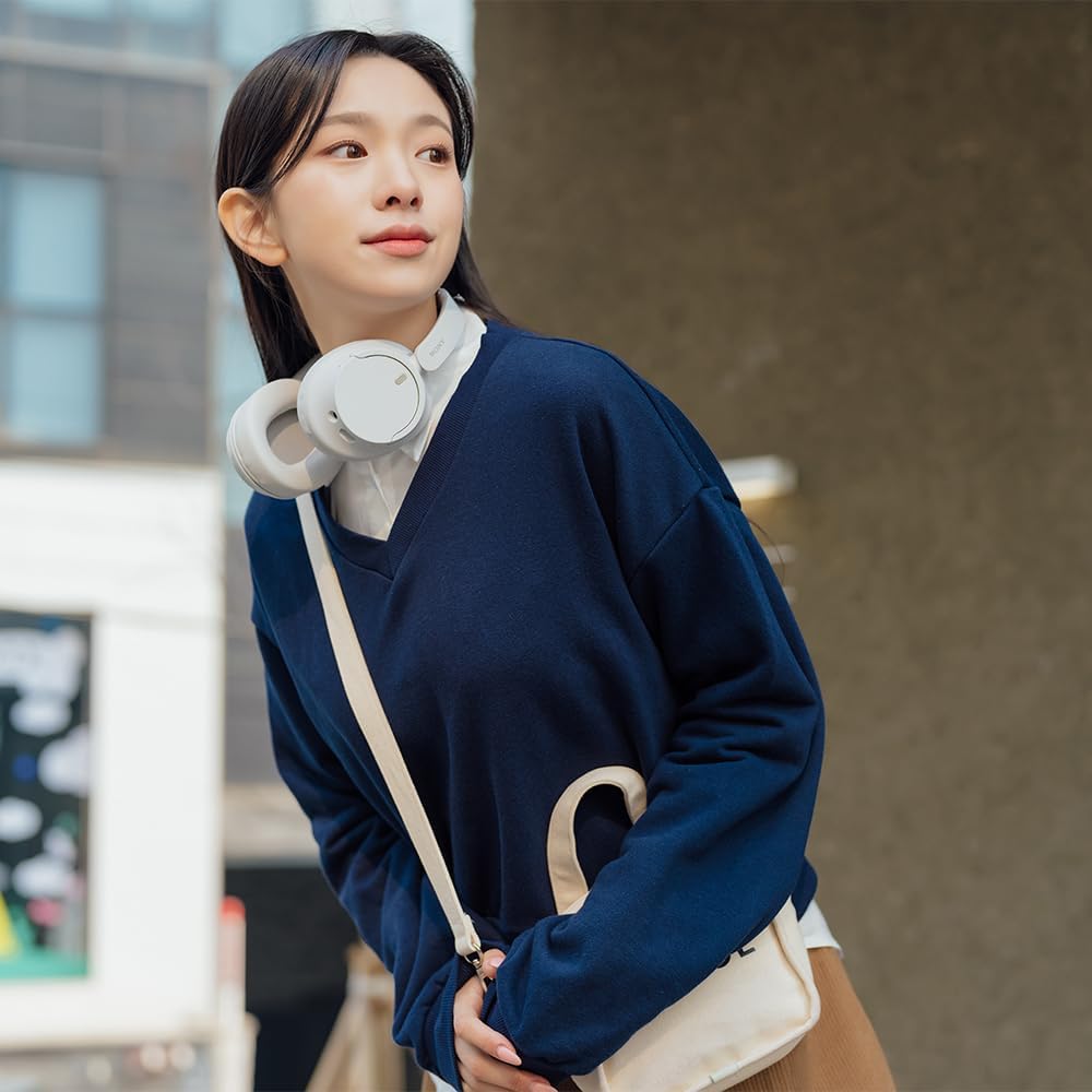 Sony WH-CH720NW Noise Canceling Wireless Bluetooth Headphones - Built-in Microphone - up to 35 Hours Battery Life and Quick Charge - Matte White