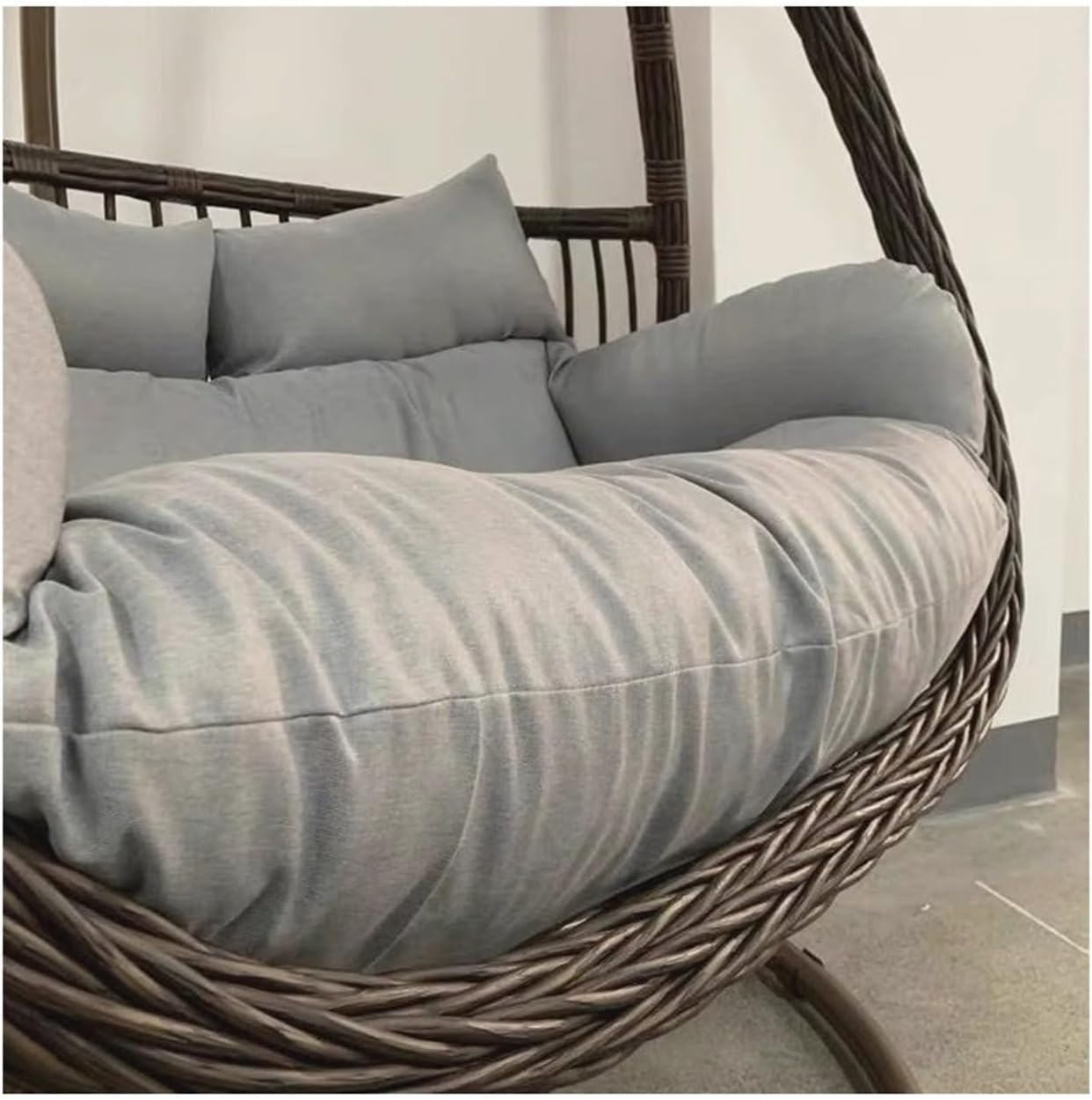 Home Rattan Chairs- Hanging Chair Family Balcony Rocking Chair Double Person Hanging Basket Indoor Swing Hammock Chair Leisure Chair Patio Lounge Chair