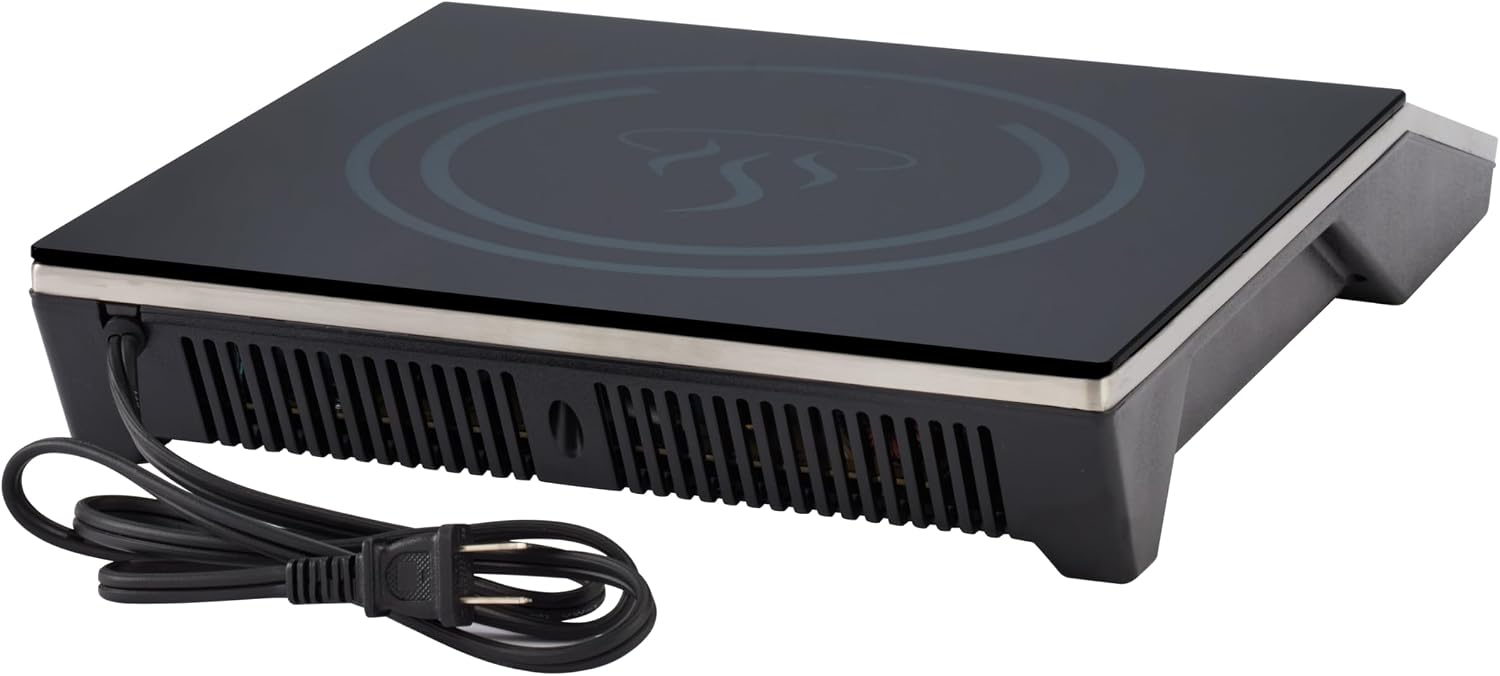 Winco EIC-400E Commercial-Grade Portable Induction Cooktop Burner, 1800 W, 120V
