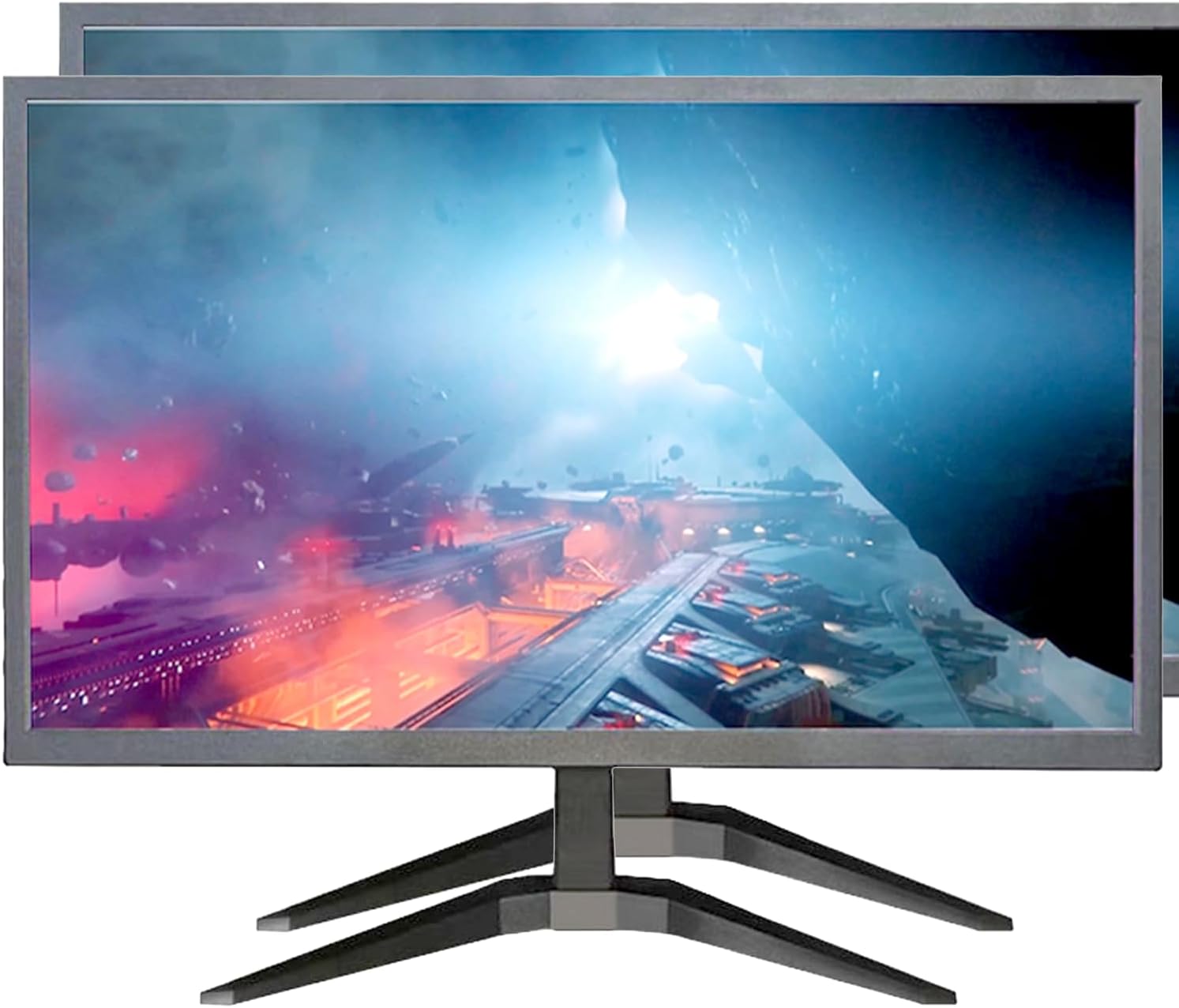 19 inch HD (1440x 900) Monitor,2Packs 60Hz Refresh Rate, HDMI x1, Small Thin Monitor for laptops, Computers and desktops,LED Display, VGA/HDMI Connection.