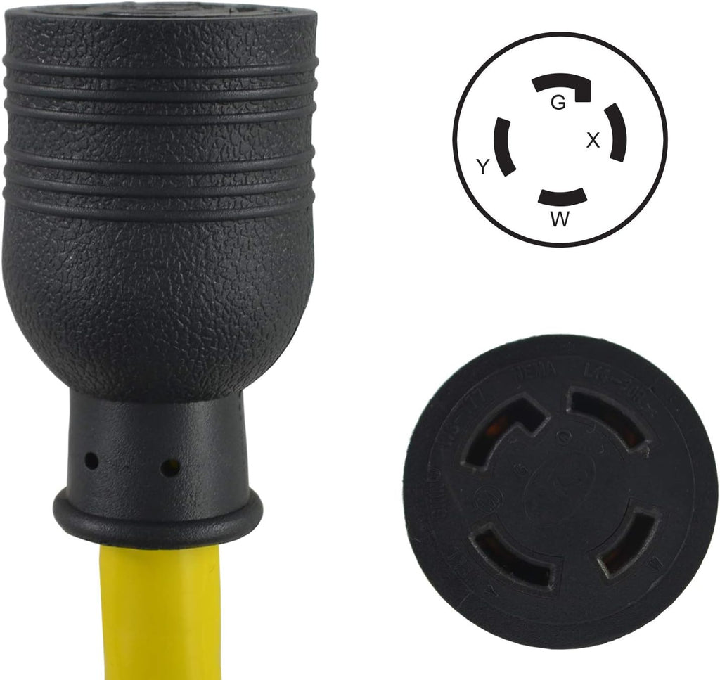 Conntek 20602 L14-30 30 Amp 4-Prong Extra Heavy-Duty Generator Cord, UL Listed (50 Feet)