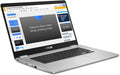 ASUS Chromebook C523 Laptop, 15.6' HD NanoEdge Display with 180 Degree Hinge Intel Dual Core Celeron Processor, 4GB RAM, 32GB Storage, Silver Color, C523NA-DH02