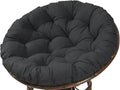 Round Papasan Chair Cushion 16-63inch (40-160cm) Thick Comfy Seat Pillow for Indoor/Outdoor Hanging Egg/Swing/Rocking Chairs & Wicker Furniture(Black,140x140cm)