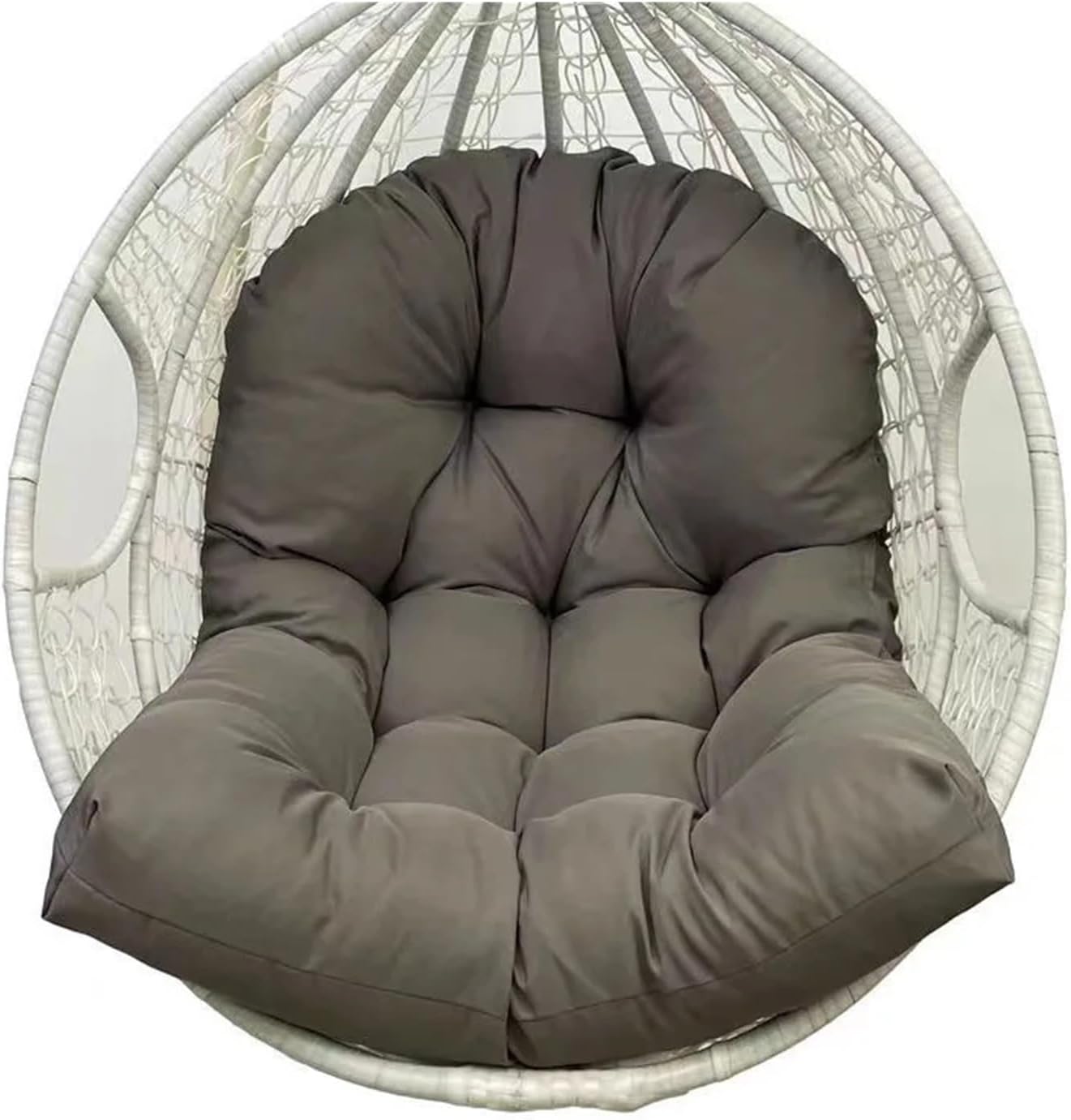 Egg Chair Cushion Hanging Basket Cushion,Swing Seat, Indoor and Outdoor Rocking Chair Pad for Hanging Chairs(Light Grey)