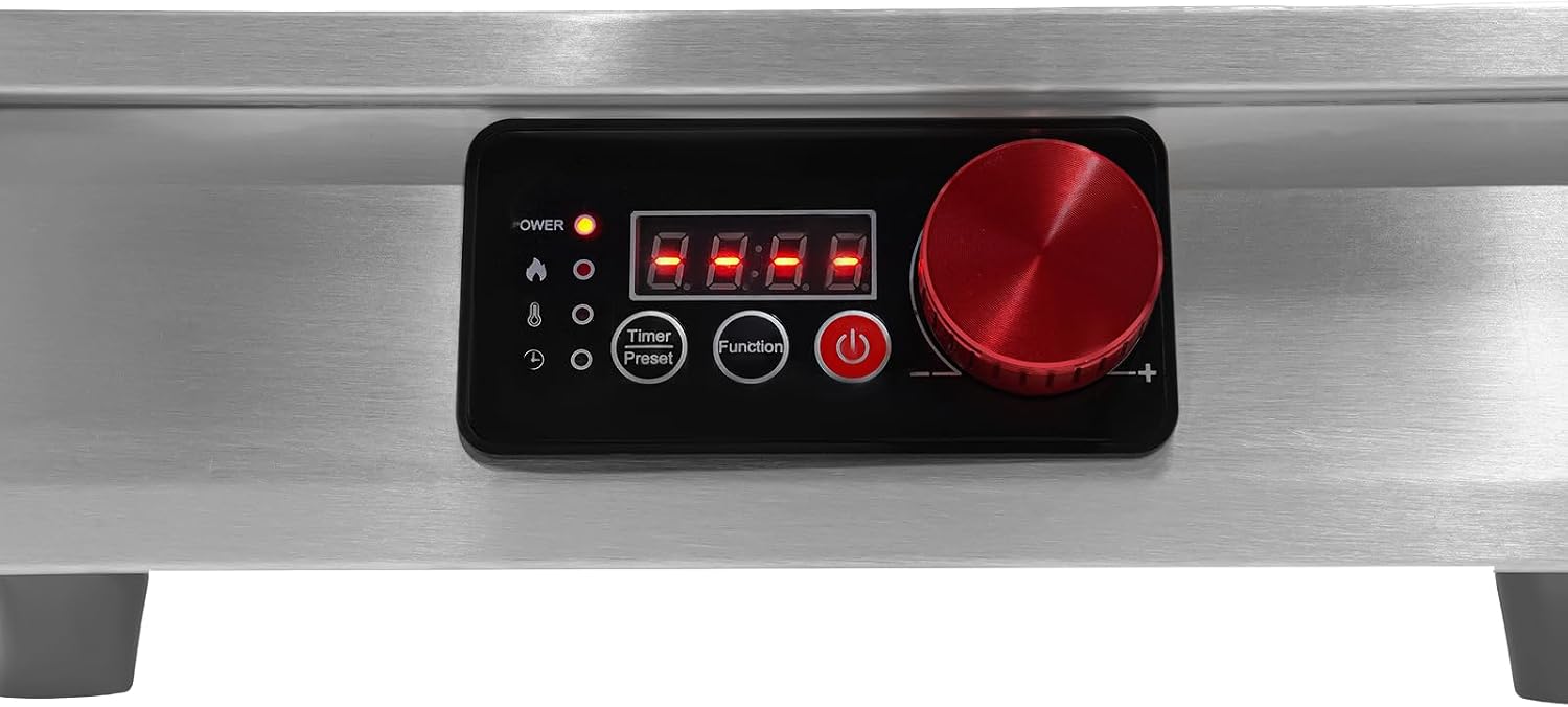 Commercial Induction Cooktop, Professional Electric Stove Hot Plate 3500W 110V with Led Display, Portable Induction Burner Single Stove Burner Electric for Cooking, 17.72 * 13.78 * 4.72 In, 电磁炉