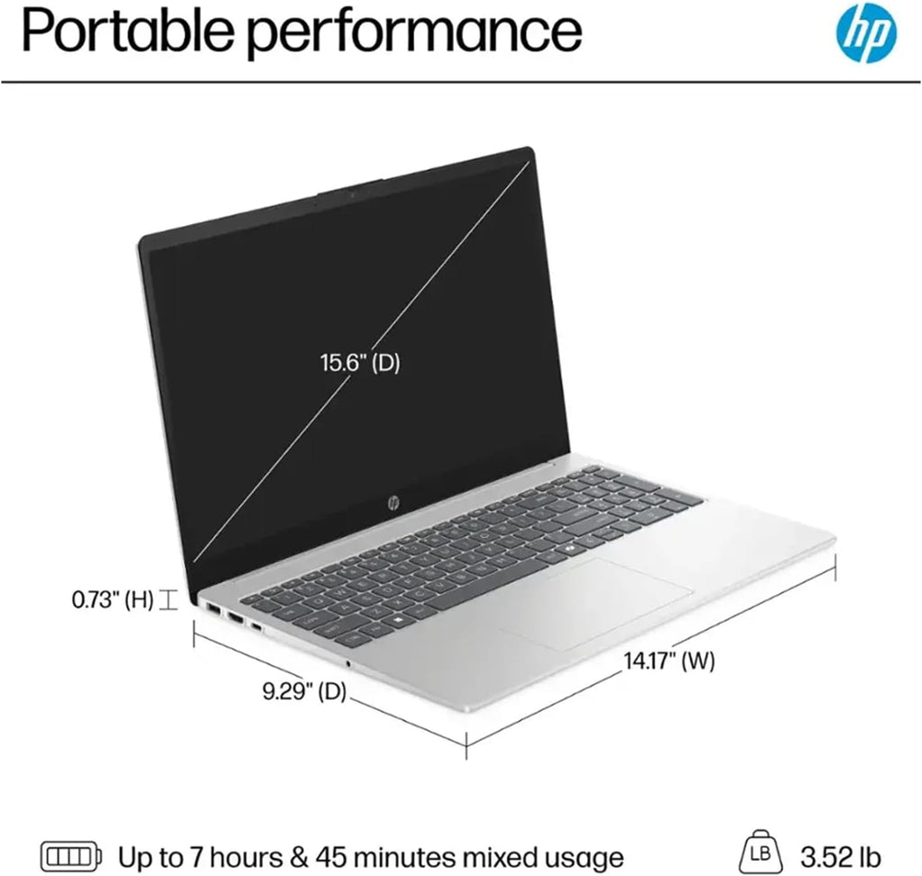 HP Pavilion 15.6' Laptop for Business & Home Student | Powerful Intel Core i7-1255U up to 4.7GHz | 32GB RAM - 2.5TB Storage (2TB PCIe SSD&512GB External) | Webcam | Win11 Pro | WOWPC Bundle