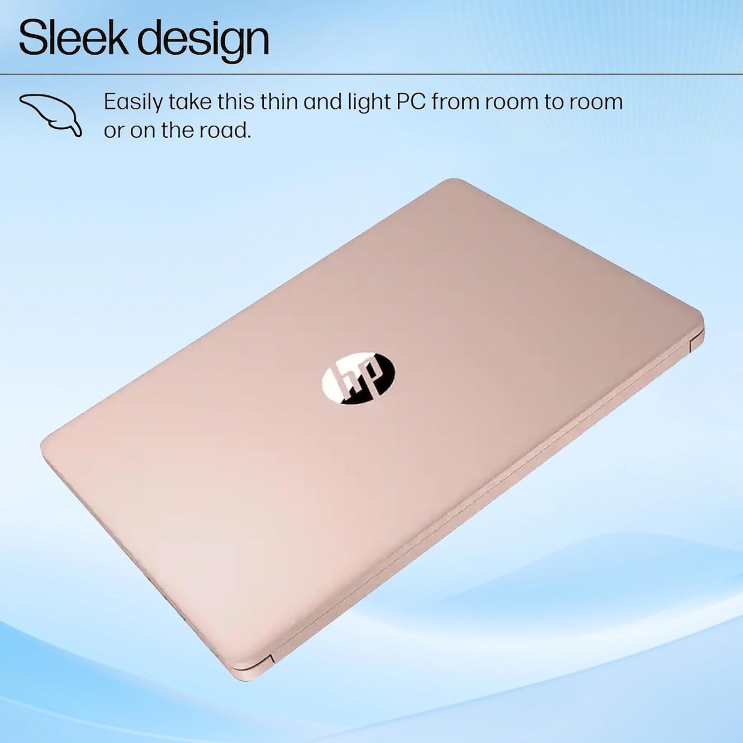 HP 14' HD Student Business Laptop, Intel Quad-Core N150, 8GB RAM, 192GB Storage, (128GB eMMC+64GB SD Card), 1 Year Office 365, Slim Design, Webcam, HDMI, Bluetooth, WiFi, Win 11, Rose Gold