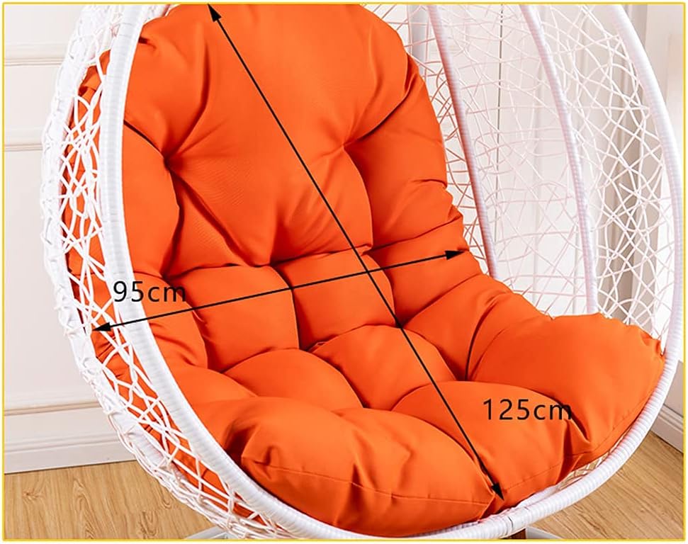 Hanging Nest Swing Chair Cushion Replacement, Outdoor Patio Garden Egg Rocking Chair Basket Seat Cushion Only, Meditation Cushion Floor, Does Not Include Chair and Stand(Color:Green)