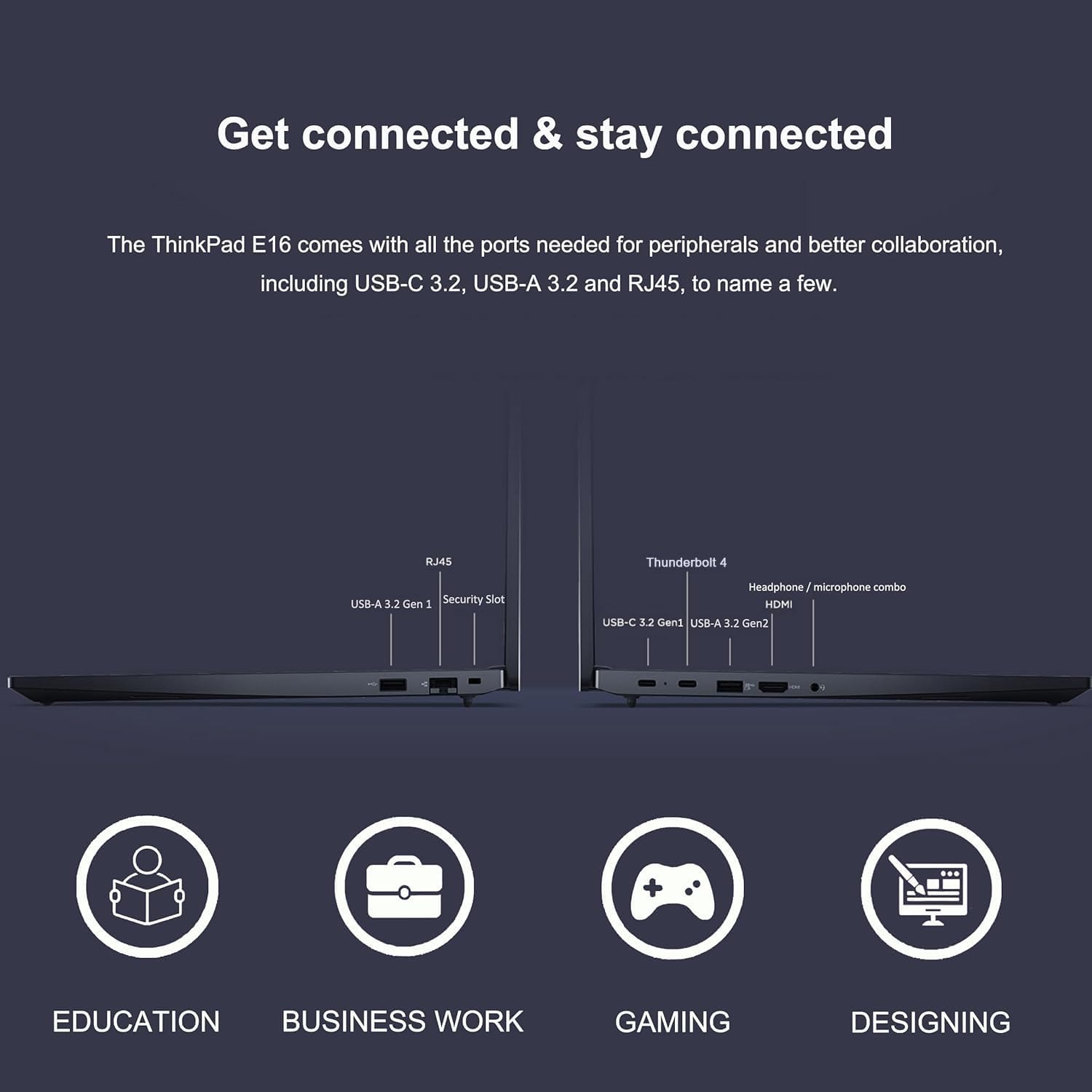 Lenovo ThinkPad E16 Business AI PC Laptop (16' FHD+ Touchscreen, Intel 12-Core Ultra 5 125U (> i7-1355U), 64GB DDR5, 2TB SSD), Backlit, Fingerprint Reader, Thunderbolt 4, Ethernet, Wi-Fi, Win 11 Pro