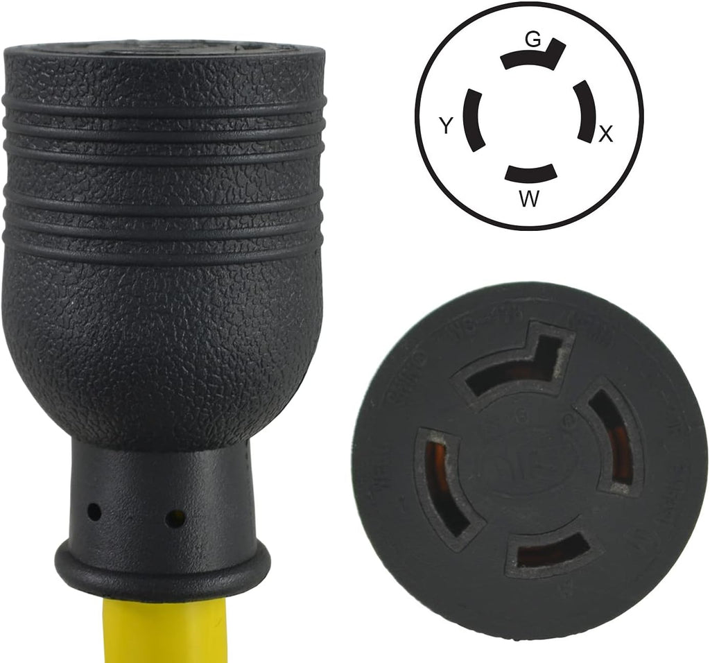 Conntek 20591 Extra-Heavy Duty L14-20 Generator Cord, 25 - Feet, Yellow