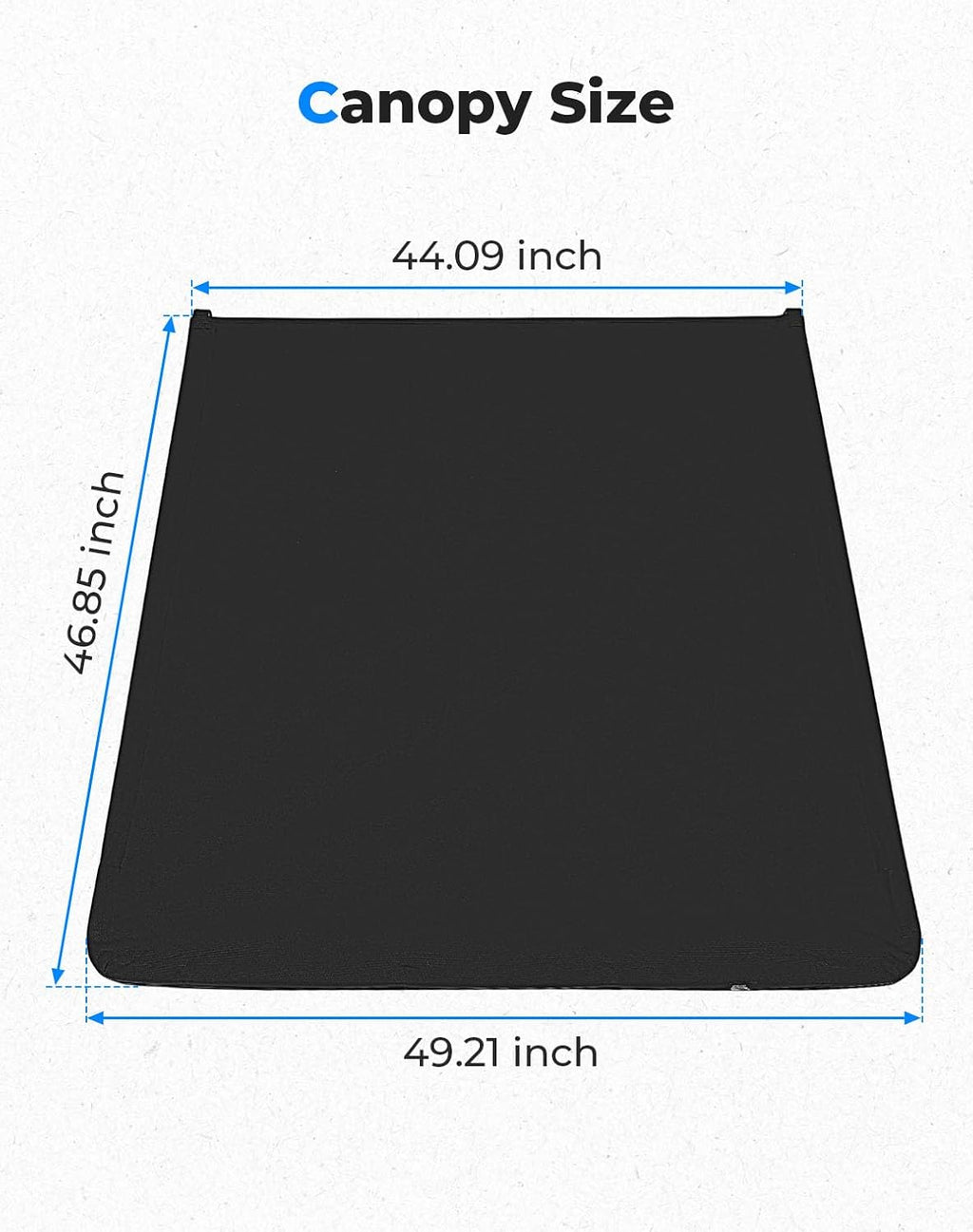 KEMIMOTO Tractor Canopy for ROPS, Tractor Sun Shade for Lawn Mower with 2' x 2' or 2' x 3' ROPS, Compatible with Kubota, John Deere, Cub Cadet, Adjustable Angle UV Rays Protection