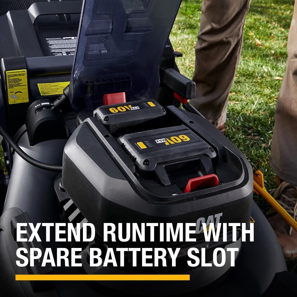Cat DG670 60V 21' Cordless 3-In-1 Cutting Modes, Brushless Push Lawn Mower with TorqLogic - Battery & Charger Included