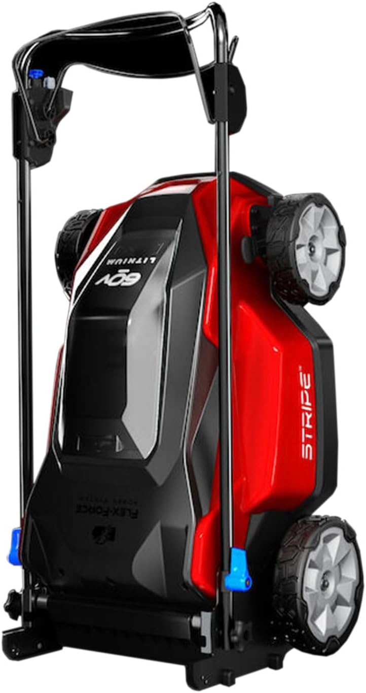 Toro Lightweight Foldable 60-Volt 21-Inch Deck Stripe Cordless Electric Battery Self Propelled Walk Behind Lawn Mower w/Adjustable Speed & Cut Height