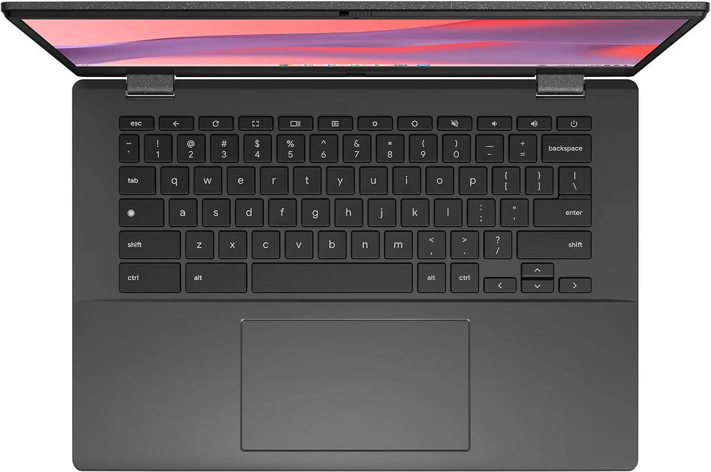 ASUS Chromebook CM1402 Laptop, 14' FHD (1920 x 1080) LED Display, MediaTek Kompanio 520, 8-Core, 4GB RAM, 64GB eMMC, Chrome OS, Gravity Gray, TWE 64GB Micro SD Card