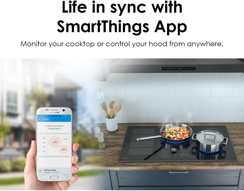 SAMSUNG 30' Built In Smart Electric Cooktop with 5 Elements, Stainless Steel, NZ30K6330RS/AA