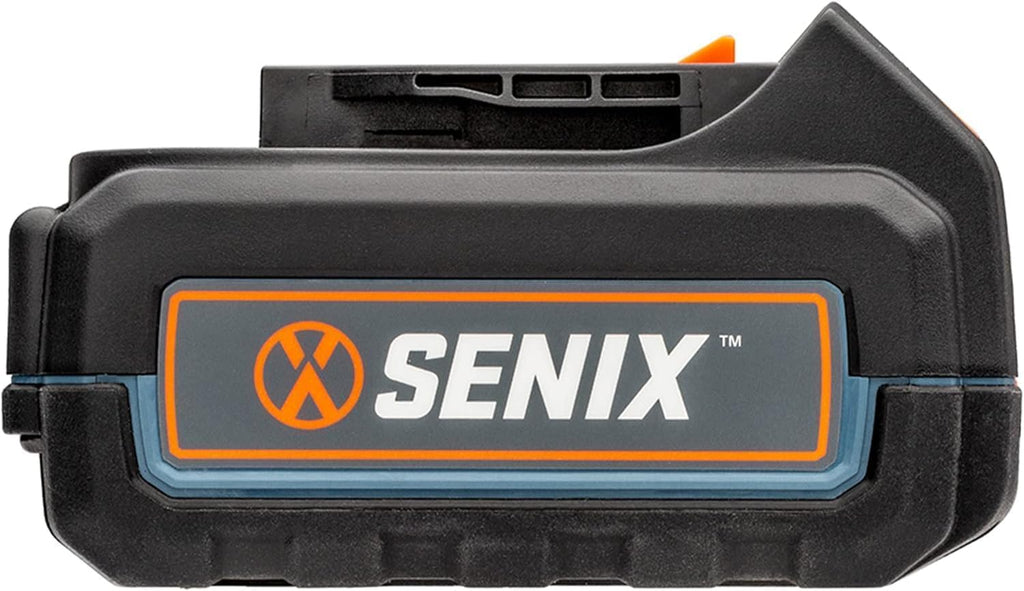 SENIX 20 Volt Max* 5.0 Ah Lithium-ion Battery Only for 20V Lawn Mower,Snow Blower,Snow Shovel, Cordless Leaf Blower, Chainsaw,Power Tools, Fade-Free, Battery Indicator Lights, 2 Pcs
