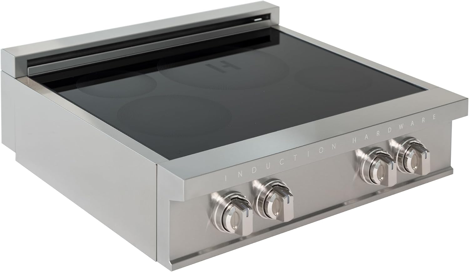 30 Inch Professional Induction Cooktop with 4 Burners, Durable Ceramic Glass, Flexible Zones, Precision Control - Stainless Steel