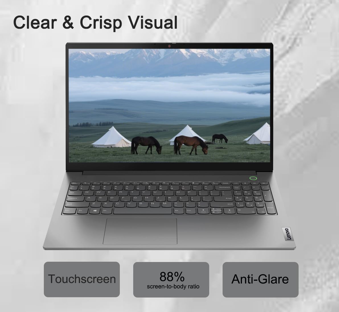 Lenovo ThinkBook 15 Gen 4 Business Laptop (15.6' IPS FHD Touchscreen, Intel 10-Core i7-1255U, 40GB RAM, 1TB SSD), FHD Webcam, Narrow Bezel, Backlit, Fingerprint, Thunderbolt 4, Win 11 Pro, Grey