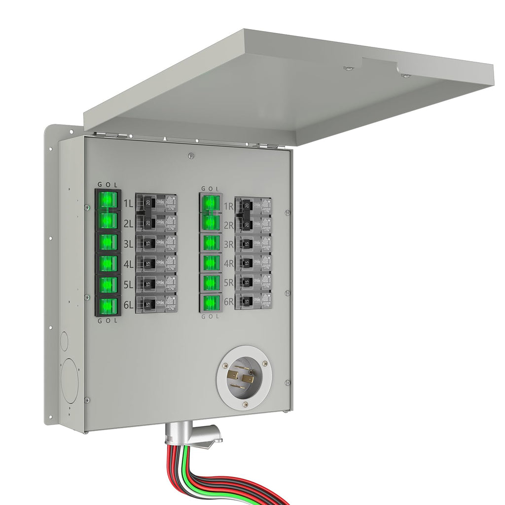 Nature's Generator Manual Transfer Switch 12-Circuits 120/240V 30A Non-Automatic Power Transfer Kit UL Approved