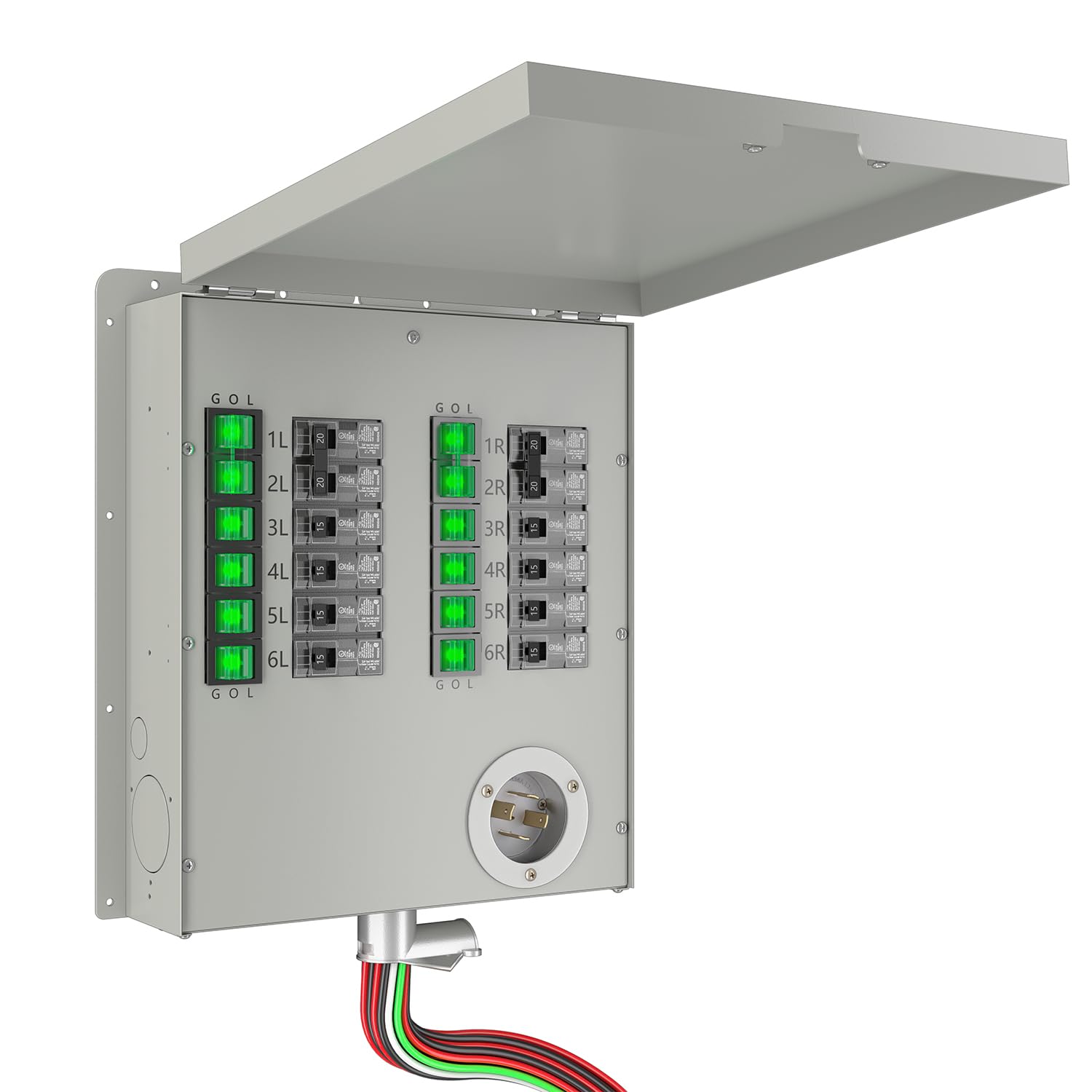 Nature's Generator Manual Transfer Switch 12-Circuits 120/240V 30A Non-Automatic Power Transfer Kit UL Approved