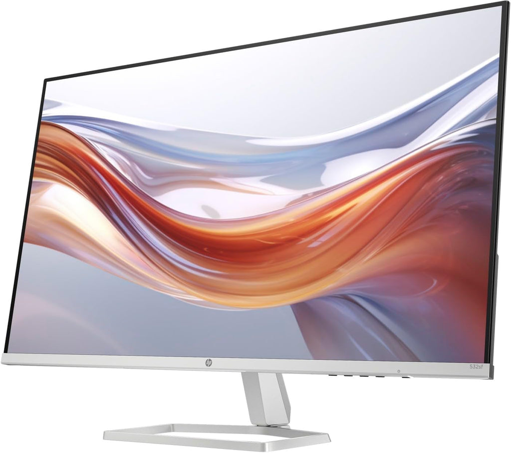 HP 32' FHD VA (1920x1080) Monitor Bundle with Docztorm Dock, 100Hz Refresh Rate, Anti-Glare, Flicker-Free, 2 x HDMI 1.4, 1 x VGA, Ideal for Home & Business, Black (2026 Latest Model) (2 Pack)
