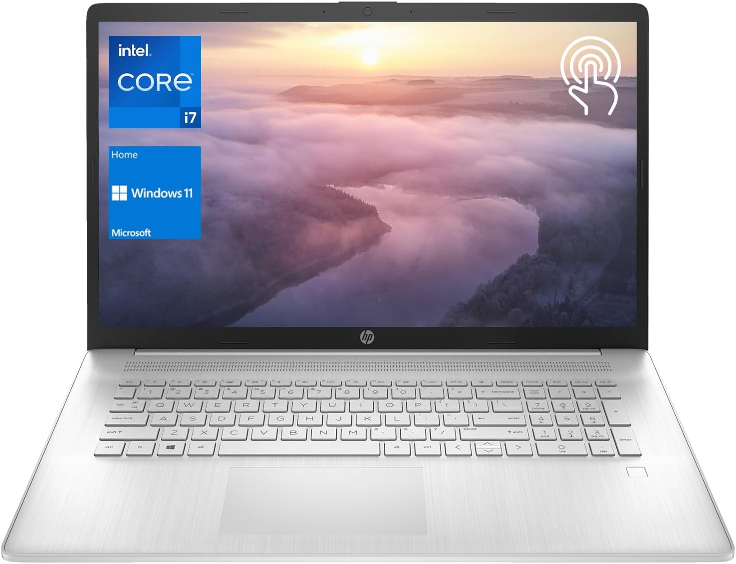 HP Essential 17t Business Laptop, 17.3' HD+ Touchscreen Display, Intel Core i7-1355U (> R5 7430U) High-Performance Tier Processor, 64GB RAM, 2TB SSD, HDMI, Fingerprint Reader, Wi-Fi 6, Windows 11 Home