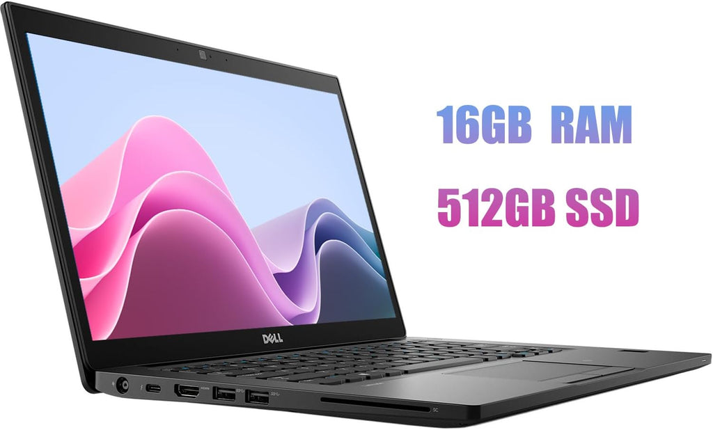 Dell Latitude 7490 Business Laptop, Intel Core i7-8650U, 16GB DDR4 RAM, 512GB SSD, 14' HD (1366x768), CAM, HDMI, Windows 11 Pro (Renewed)