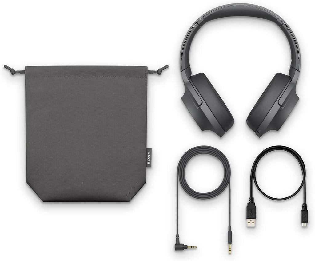SONY WH-H900N h.Ear on 2 Wireless Over-Ear Noise Cancelling High Resolution Headphones (Black/Grey) (Renewed)