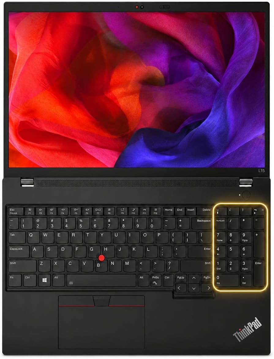 Lenovo ThinkPad L15 (Latest Model) Ryzen 5 PRO 5650U 6-Core 512GB SSD 16GB RAM FHD (1920x1080) IPS Non Touch Windows 11 Professional, Black (Renewed)