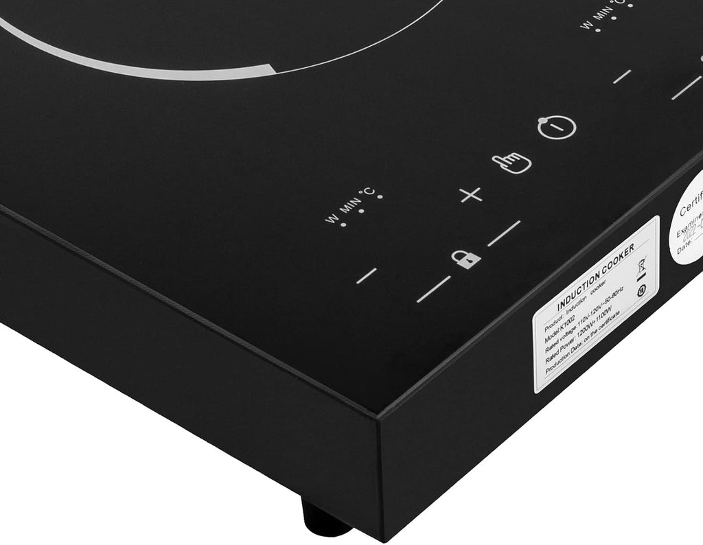 4000W 2 Burners Double Induction Cooktop 110V Portable Induction Cooktop Electric Cooktop Hot Plate Electric Induction Cooker Stove with LCD Touch Screen Electric Stove Top Burner Electric Countertop